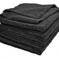 Микрофибра двухсторонняя 40x40, 400 gsm, без краев, черная A302 Microfibre Cloth Black