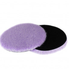 130 мм - Полировальник шерстяной на Липучке DA (ворс 8мм) А302 PURPLE WOOL PAD DA (velcro)