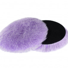 130 мм - Полировальник шерстяной на Липучке RO (ворс 23мм) А302 PURPLE WOOL PAD RO (velcro)
