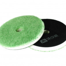 125/135 - Г ибридный полировальник - зеленая шерсть (ворс 8мм) на поролоне А302 GREEN HYBRID WOOL CU